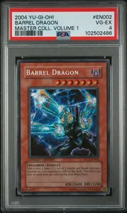 Yugioh PSA 4 Barrel Dragon MC1-EN002 Master Collection Volume 1 Limited Edition - Image 1