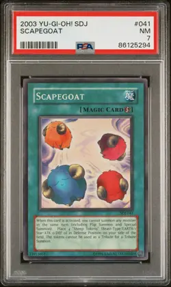 Yu-Gi-Oh! PSA 7 TCG Scapegoat Joey SDJ-041 Unlimited Super Rare - Image 1