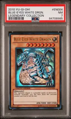 YuGiOh PSA 7 Blue-Eyes White Dragon LC01-EN004 Legendary Collection (ULTRA RARE) - Image 1