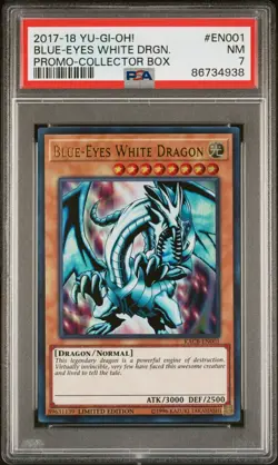 Yugioh! PSA 7 KACB-EN001 BLUE EYES WHITE DRAGON PROMO COLLECTOR BOX - Image 1