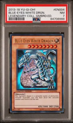 Yu-Gi-Oh! PSA 7 Blue Eyes White Dragon 2013-18 Legendary Collection Gameboard - Image 1