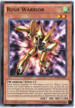 Yugioh - Rush Warrior SDSE-EN002 1st Edition - Structure Deck: Synchron Extreme - Image 1