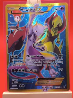 Mewtwo EX 163/162 Breakthrough Full Art Secret Rare Gold Border Pokemon Card - Image 1