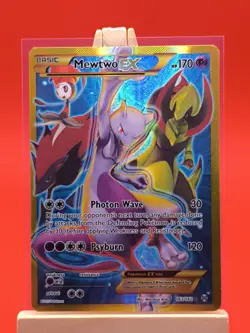 Mewtwo EX 163/162 Breakthrough Full Art Secret Rare Gold Border Pokemon Card - Image 2