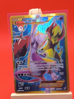Mewtwo EX 163/162 Breakthrough Full Art Secret Rare Gold Border Pokemon Card - Image 3