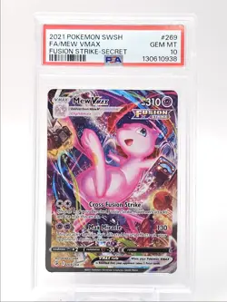 MEW VMAX 2021 POKEMON SWSH FUSION STRIKE SECRET RARE 269/264 PSA 10 Q3873 - Image 1