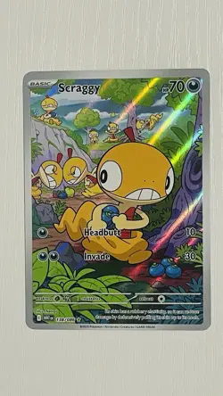 Pokemon Card Scraggy 138/086 White Flare Illustration Rare NM - Image 1