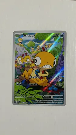 Pokemon Card Scraggy 138/086 White Flare Illustration Rare NM - Image 2