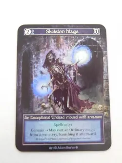 Skeleton Mage Exceptional Foil Sorcery Gothic TCG Trading Card - Image 1