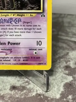 Unown [A] 2001 14/75 Neo Discovery Pokemon Card TCG WOTC Vintage Holo Rare - Mp - Image 5
