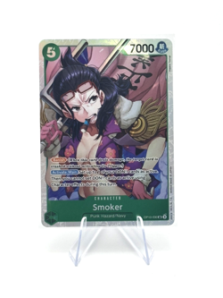 Smoker OP10-030 SR ONE PIECE Tcg Card Game NM GREEN - Image 1
