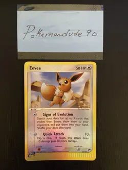 Eevee #63/100 EX Sandstorm Reverse Holo Pokemon Card e-reader 2003 - Image 2