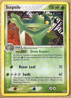 Pokemon Sceptile 10/106 EX Series Emerald Rare Card - Great Condition - Image 1