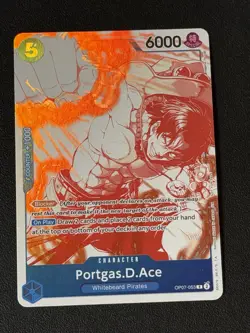 One Piece Card Game - Portgas.D.Ace (3rd Anniversary Promo) OP07-053 - NM Foil - Image 1