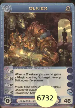 (6732) OLKIEX 40/60/60/40/45 Super Rare Foil Chaotic Card - Unused Code - Image 1