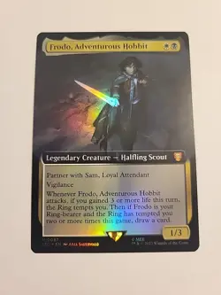 MTG Frodo, Adventurous Hobbit Foil Extended Art - LTR 0087 - NM/M - MTG Magic - Image 1