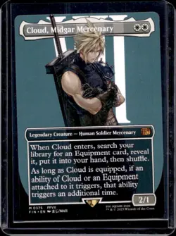 2025 Magic The Gathering Final Fantasy Cloud Midgar Mercenary BL Rare #0375 - Image 1