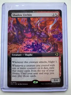 Shadow Urchin (Extended Art) #0379 Non-Foil Lorwyn Eclipsed NM ENG MTG - Image 1