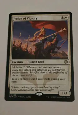 MTG Voice of Victory TDM Tarkir Dragonstorm MTG 33 RARE 1x Magic The Gathering - Image 1