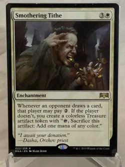 Magic: The Gathering Smothering Tithe Rare Enchantment Ravnica Allegiance Regul… - Image 1