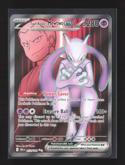Pokemon SV10: Destined Rivals #213/182 Holo Ultra Rare Team Rocket's Mewtwo ex - Image 1
