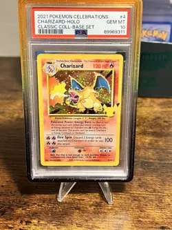 Pokemon Celebrations Classic Collection Charizard 4/102 Holo PSA 10 - Image 1