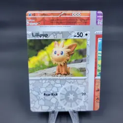 Pokemon Error Miscut Lillipup 170/197 Reverse Holo Obsidian Flames NM - Image 1