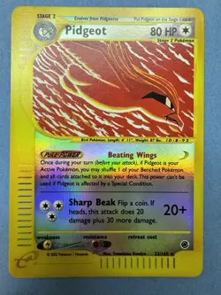 Pokemon 2002 Expedition Base Set Pidgeot Reverse Holo Rare 23/165 Nintendo NM! - Image 1