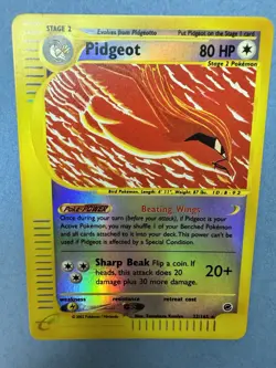Pokemon 2002 Expedition Base Set Pidgeot Reverse Holo Rare 23/165 Nintendo NM! - Image 3