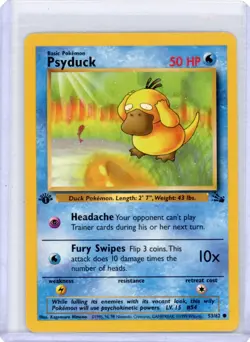 Psyduck Fossil 1st Edition Common 53/62 Pokemon 1999 - Image 1