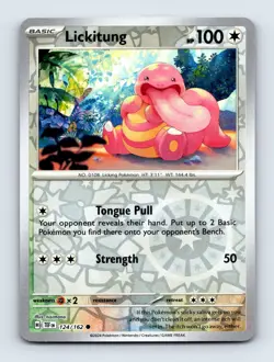 Lickitung - Temporal Forces 124/162 - Common - Reverse Holo - NM - Pokemon TCG - Image 1