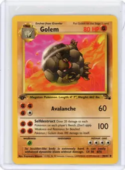 Golem 1st Edition Fossil Uncommon 36/62 Pokemon 1999 - Image 1