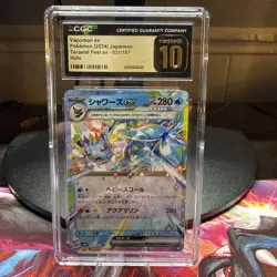 Pokemon TCG Vaporeon EX 031/187 SV8a Terastal Festival CGC Pristine 10 - Image 1