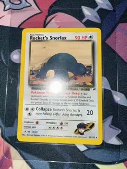 Pokemon TCG Rockets Snorlax 33/132 Gym Heroes NM Condition - Image 1
