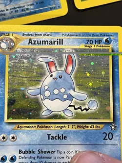 2000 Pokemon Neo Genesis Holo Lot Of 3 Azumarill Kingdra Jumpluff - Image 4