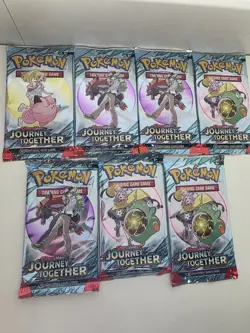 (LOT of 7) Pokemon Journey Together Booster Packs Factory Sealed New - Image 2