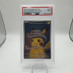 2023 POKEMON SVP EN-SV BLACK STAR PROMO #085 PIKACHU WITH GREY FELT HAT PSA 9 - Image 1