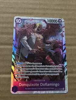 One Piece #OP14-069 Donquixote Doflamingo Super Rare The Azure Sea's Seven Foil - Image 1