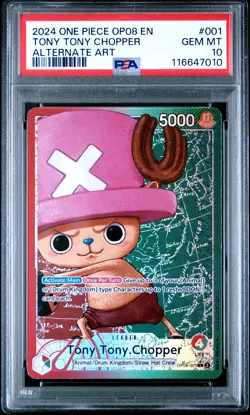 PSA 10 - 2024 ONE PIECE OP08-TWO LEGENDS 001 TONY TONY CHOPPER ALT ART (English) - Image 1