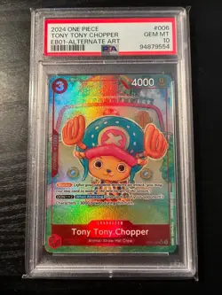 2024 One Piece TONY TONY CHOPPER EB01 006 Alternate Art PSA 10 Gem Mint! - Image 1