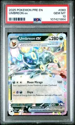 PSA 10 - UMBREON EX 2025 POKEMON PRE EN-PRISMATIC EVOLUTIONS #060 RARE - Image 1