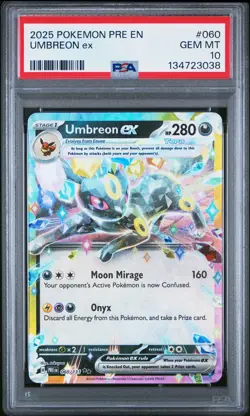 2025 POKEMON PRE EN-PRISMATIC EVOLUTIONS #060 UMBREON EX PSA 10 - Image 1