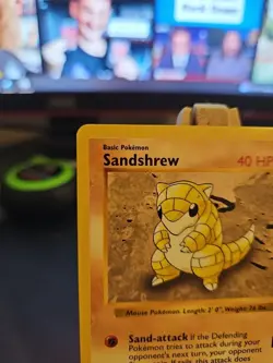 Pokemon TCG Sandshrew Base Set, Shadowless Common Card 62/102 NM- - Image 2
