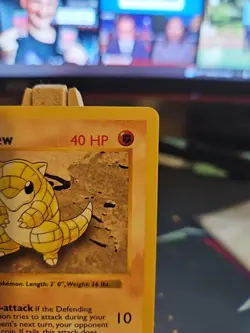 Pokemon TCG Sandshrew Base Set, Shadowless Common Card 62/102 NM- - Image 3