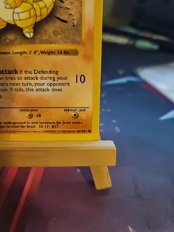 Pokemon TCG Sandshrew Base Set, Shadowless Common Card 62/102 NM- - Image 4