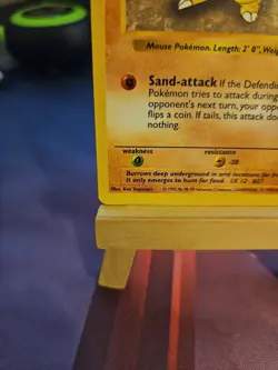 Pokemon TCG Sandshrew Base Set, Shadowless Common Card 62/102 NM- - Image 5