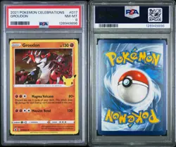2023 Pokemon Celebrations 017/025 Groudon Holo PSA 8 Mint Rare Card Fresh New - Image 3