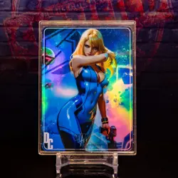 Samus Aran Goddess Premium Waifu Card Metroid Custom Special Holo Flash ACG DC - Image 1