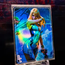 Samus Aran Goddess Premium Waifu Card Metroid Custom Special Holo Flash ACG DC - Image 2
