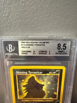 Pokemon Neo Destiny Shining Tyranitar Holo Card 113/105 BGS 8.5 - Image 3